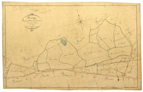 Devay, cadastre ancien : plan parcellaire de la section A dite des Brosses, feuille 4