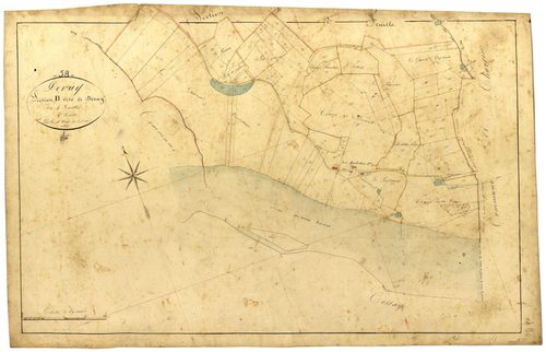 Devay, cadastre ancien : plan parcellaire de la section B dite de Devay, feuille 4, annexe