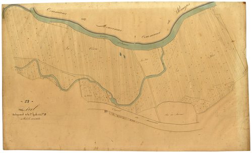 Dirol, cadastre ancien : plan parcellaire de la section B dite de Dirol, feuille 2, développement