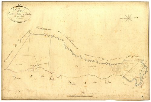 Dirol, cadastre ancien : plan parcellaire de la section A dite de Châtillon, feuille 1