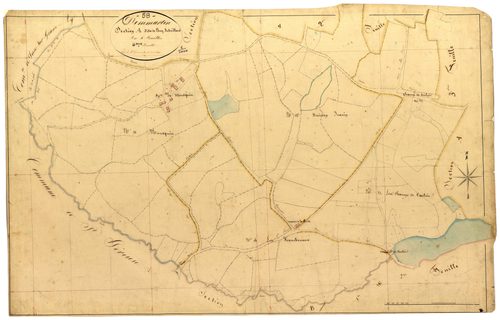 Dommartin, cadastre ancien : plan parcellaire de la section A dite de l'Huy Rebeillard, feuille 4