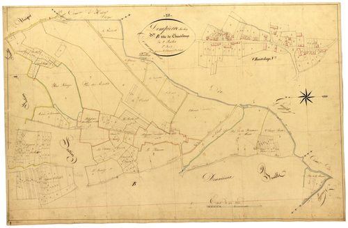 Dompierre-sur-Héry, cadastre ancien : plan parcellaire de la section B dite de Chanteloup, feuille 1