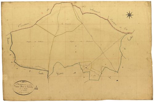 Dompierre-sur-Nièvre, cadastre ancien : plan parcellaire de la section B dite de Fontaraby, feuille 4