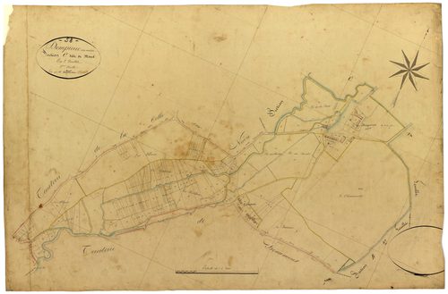 Dompierre-sur-Nièvre, cadastre ancien : plan parcellaire de la section C dite du Mont, feuille 2