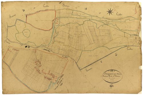 Dompierre-sur-Nièvre, cadastre ancien : plan parcellaire de la section A dite de Vilaine, feuille 2