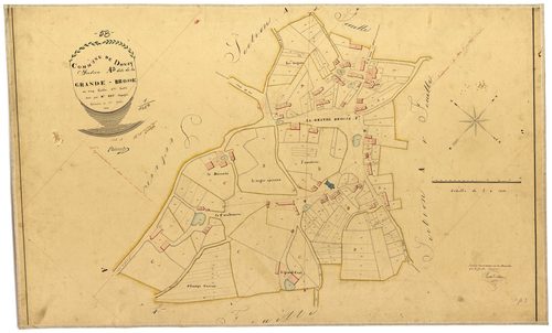 Donzy, cadastre ancien : plan parcellaire de la section A dite de la Grande Brosse, feuille 3