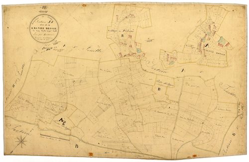 Donzy, cadastre ancien : plan parcellaire de la section A dite de la Grande Brosse, feuille 5