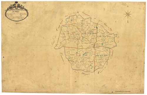 Dornes, cadastre ancien : tableau d'assemblage