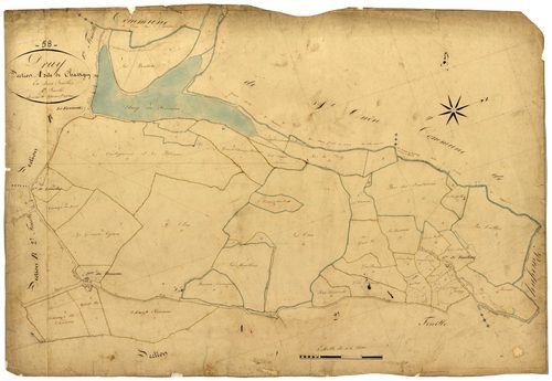 Druy-Parigny, cadastre ancien : plan parcellaire de la section A dite de Chassigny, feuille 1