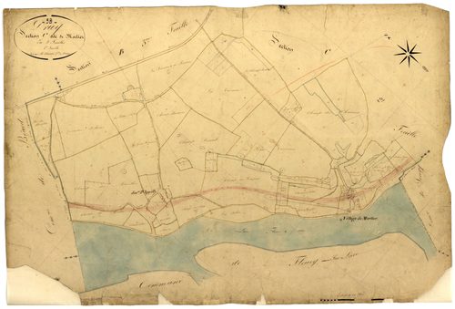 Druy-Parigny, cadastre ancien : plan parcellaire de la section C dite de Mortier, feuille 1
