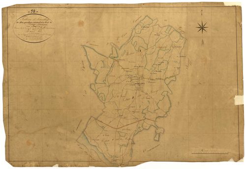 Druy-Parigny, cadastre ancien : tableau d'assemblage de Druy