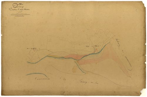 Druy-Parigny, cadastre ancien : plan parcellaire de la section C dite de Mortier, feuille 1, annexe
