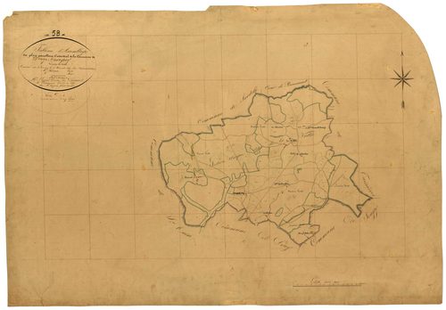 Druy-Parigny, cadastre ancien : tableau d'assemblage de Parigny-Sur-Sardolles