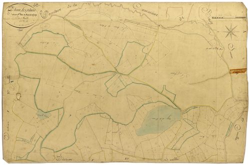 Dun-les-Places, cadastre ancien : plan parcellaire de la section F dite de Maizoc De Froys, feuille 2