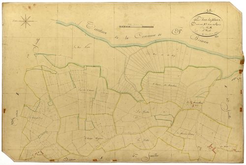 Dun-les-Places, cadastre ancien : plan parcellaire de la section E dite du Parc, feuille 5