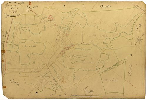Dun-les-Places, cadastre ancien : plan parcellaire de la section B dite de Vermot, feuille 2