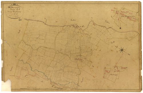 Dun-sur-Grandry, cadastre ancien : plan parcellaire de la section C dite de Monchougny, feuille 2