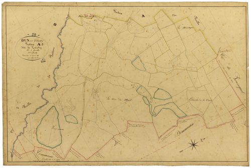 Dun-sur-Grandry, cadastre ancien : plan parcellaire de la section A dite de Grandry, feuille 3
