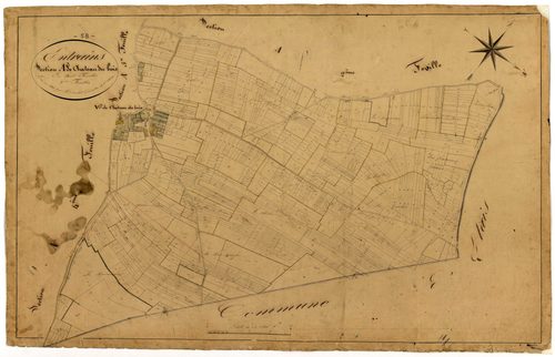 Entrains-sur-Nohain, cadastre ancien : plan parcellaire de la section A dite du Château du Bois, feuille 3
