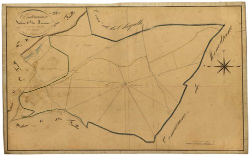 Entrains-sur-Nohain, cadastre ancien : plan parcellaire de la section C dite du Minerai, feuille 2