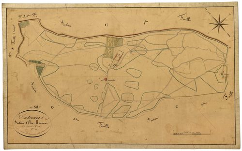 Entrains-sur-Nohain, cadastre ancien : plan parcellaire de la section C dite du Minerai, feuille 1