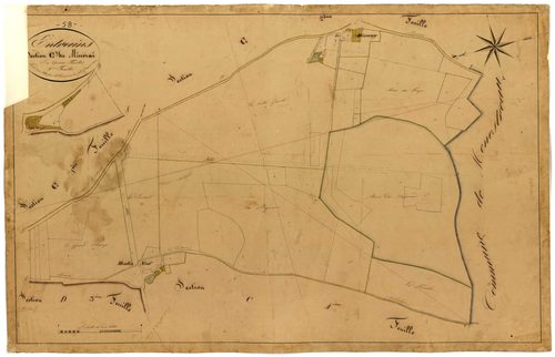 Entrains-sur-Nohain, cadastre ancien : plan parcellaire de la section C dite du Minerai, feuille 3