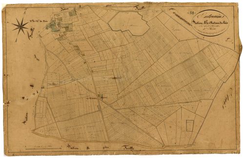Entrains-sur-Nohain, cadastre ancien : plan parcellaire de la section A dite du Château du Bois, feuille 4