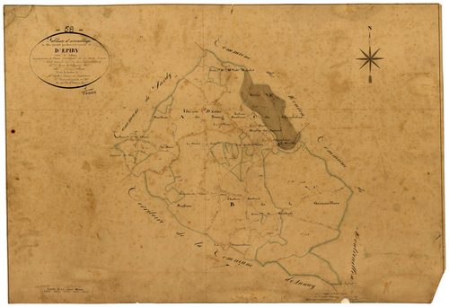 Epiry, cadastre ancien : tableau d'assemblage