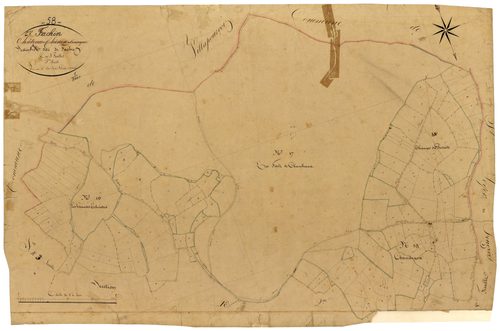 Fâchin, cadastre ancien : plan parcellaire de la section C dite de Fâchin, feuille 5