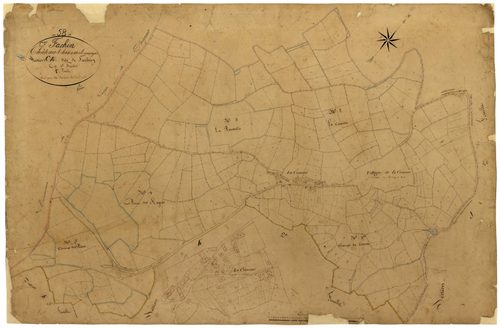 Fâchin, cadastre ancien : plan parcellaire de la section C dite de Fâchin, feuille 1