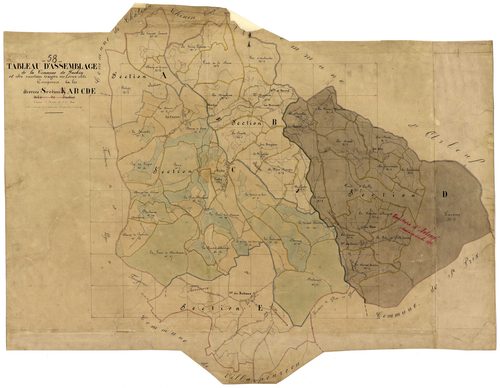 Fâchin, cadastre ancien : tableau d'assemblage