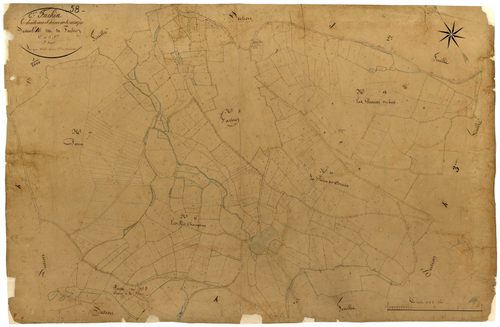 Fâchin, cadastre ancien : plan parcellaire de la section C dite de Fâchin, feuille 2
