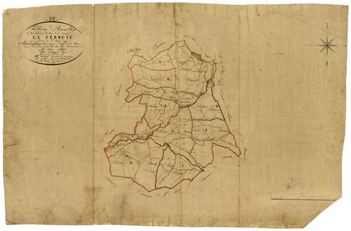 La Fermeté, cadastre ancien : tableau d'assemblage