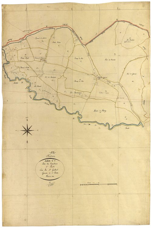 Fertrève, cadastre ancien : plan parcellaire de la section C dite du Chailloux, feuille 2