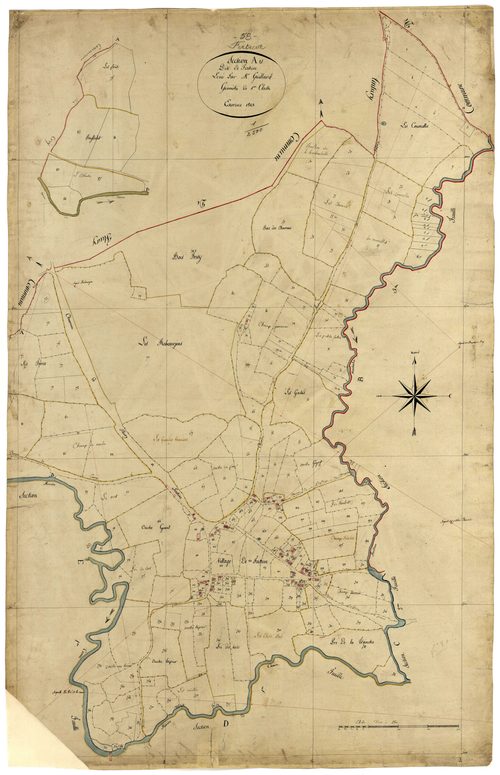 Fertrève, cadastre ancien : plan parcellaire de la section A dite de Fertrève