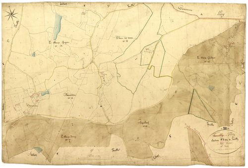 Fléty, cadastre ancien : plan parcellaire de la section C dite de Tazilly, feuille 4