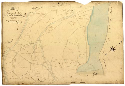Fleury-sur-Loire, cadastre ancien : plan parcellaire de la section A dite de la Motte Farchat, feuille 2