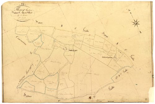 Fleury-sur-Loire, cadastre ancien : plan parcellaire de la section C dite de Villard, feuille 1