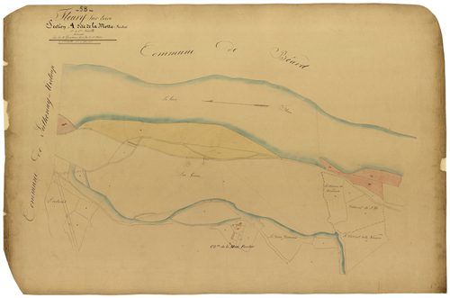 Fleury-sur-Loire, cadastre ancien : plan parcellaire de la section A dite de la Motte Farchat, feuilles 1 et 2, annexe