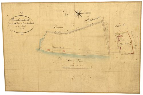 Fourchambault, cadastre ancien : plan parcellaire de la section C et de la section F dites de Fourchambault