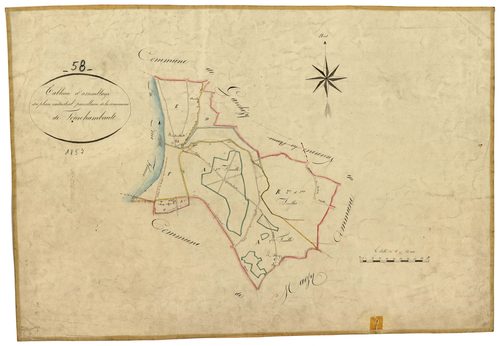 Fourchambault, cadastre ancien : tableau d'assemblage