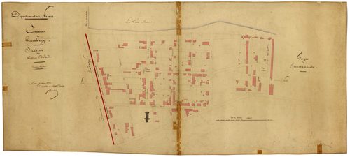 Fourchambault, cadastre ancien : plan parcellaire de la section F dite de Fourchambault, développement