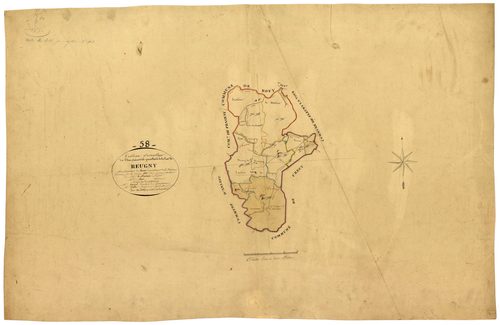 Frasnay-Reugny, cadastre ancien : tableau d'assemblage de Reugny