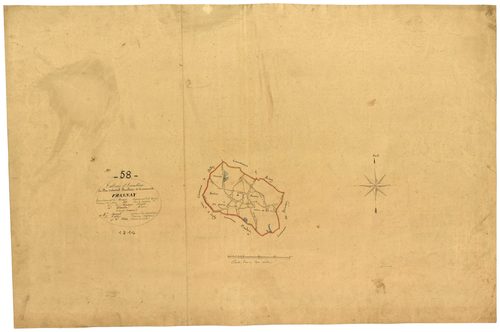 Frasnay-Reugny, cadastre ancien : tableau d'assemblage de Frasnay