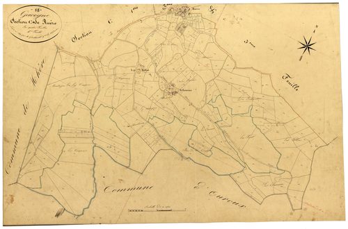 Gâcogne, cadastre ancien : plan parcellaire de la section C dite de Ruère, feuille 4