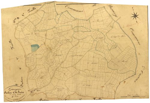 Gâcogne, cadastre ancien : plan parcellaire de la section C dite de Ruère, feuille 3