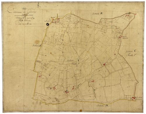 Garchizy, cadastre ancien : plan parcellaire de la section C dite d'Azy et Parzy, feuille 3