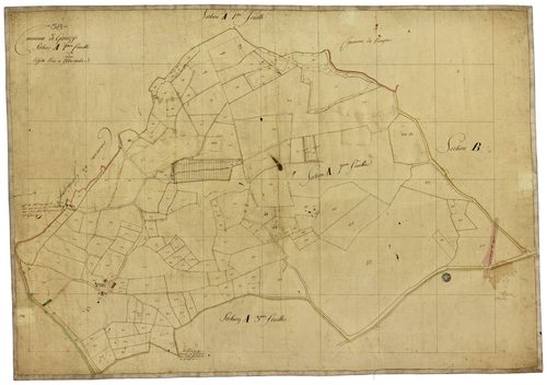 Garchizy, cadastre ancien : plan parcellaire de la section A dite des Vèvre et des Marots, feuille 2