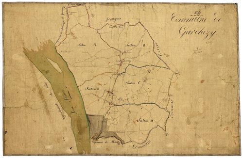 Garchizy, cadastre ancien : tableau d'assemblage