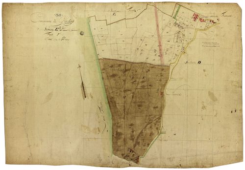 Garchizy, cadastre ancien : plan parcellaire de la section E dite des Révériens, feuille 2